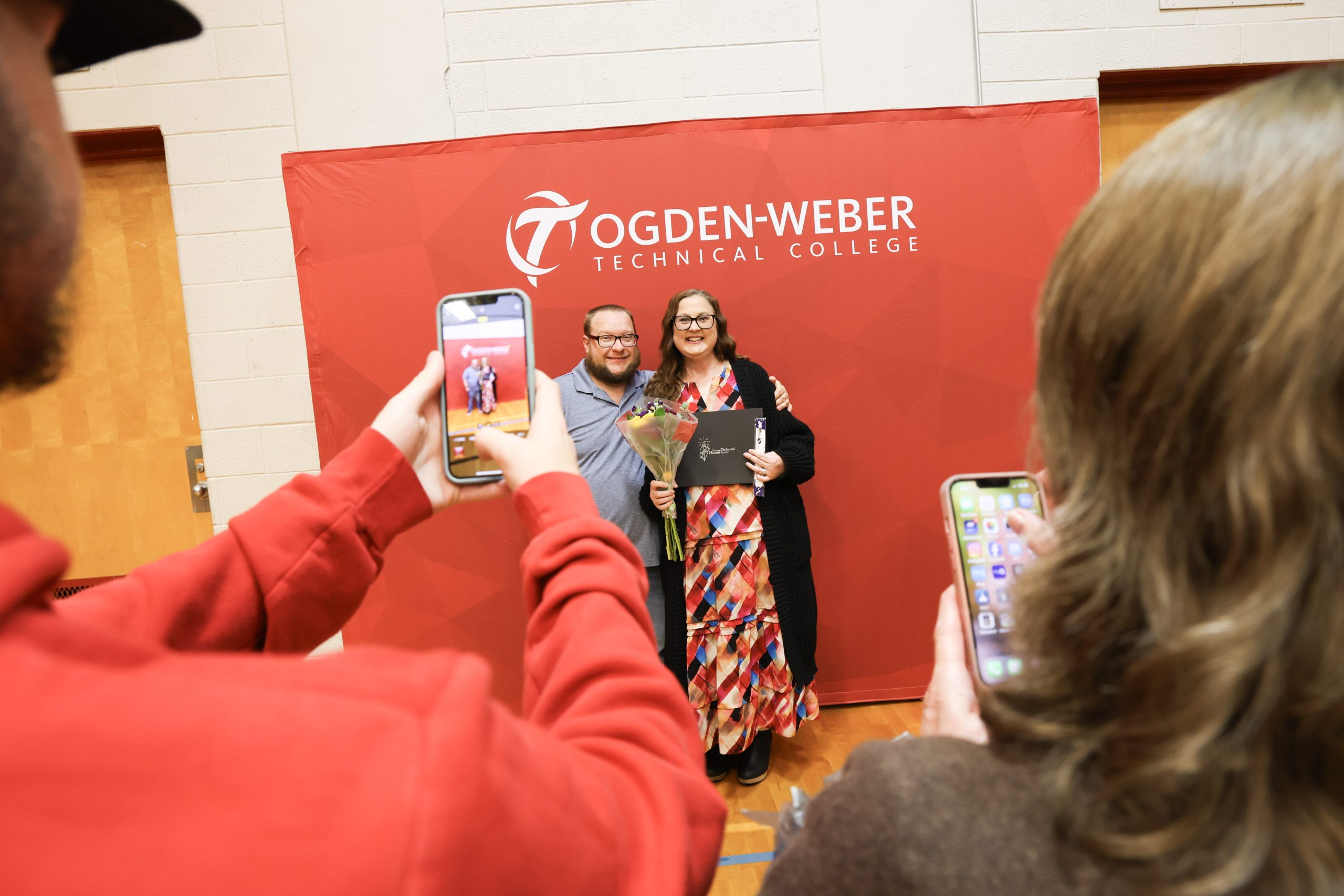 OTECH students pose for a picture at the National Technical Honor Society induction ceremony