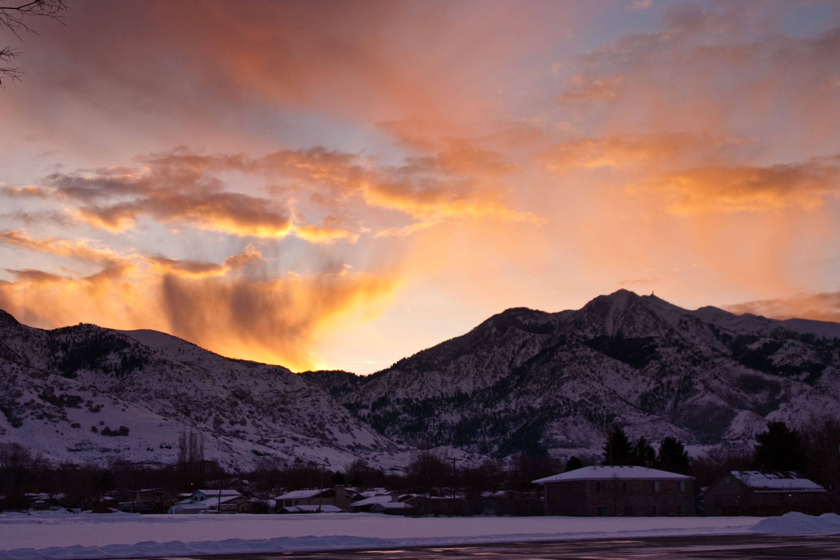 Picture of snow covered mountains
